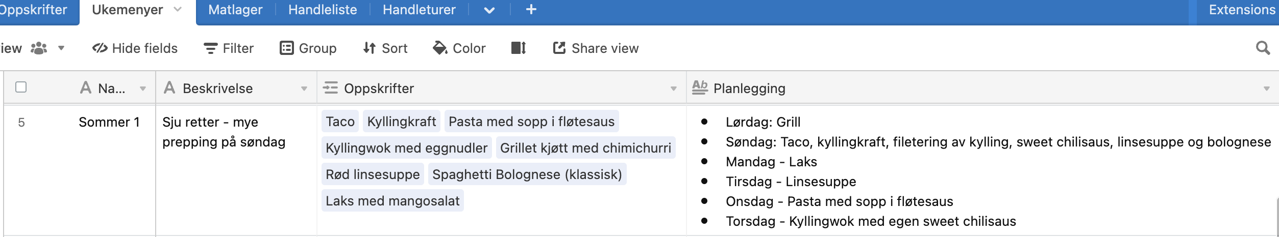 Hvordan vi sparer penger på mat med Airtable