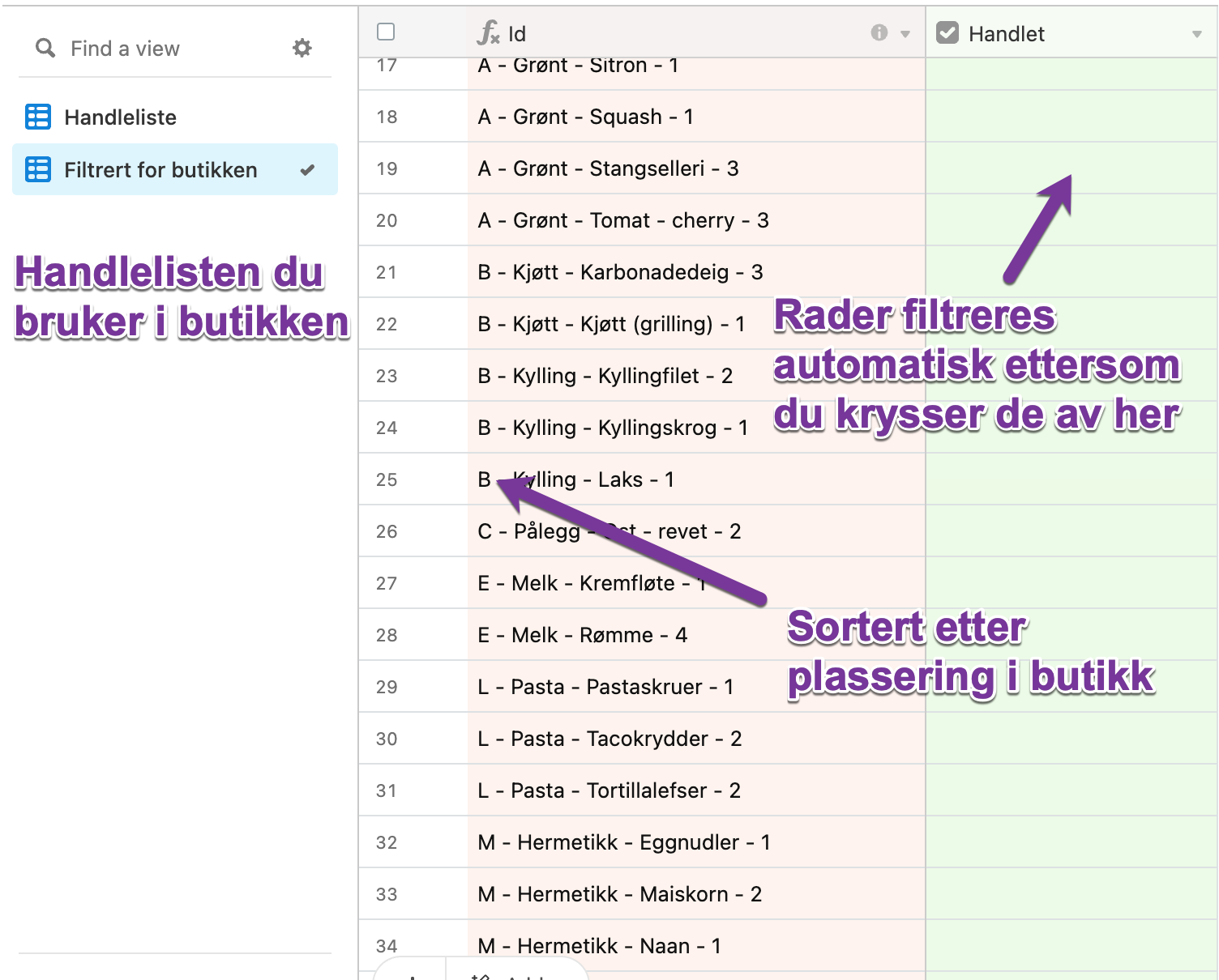 Spar tid og penger på mat med Airtable